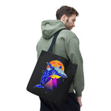 Ballena Cosmic Whale Art Eco Tote Bag Vibrant Geometric Ocean Design Durable Canvas Reusable Shopping Bag Premium Artistic Streetwear Accessory Perfect Gift for Nature Lovers Dreamers and Creative Thinkers