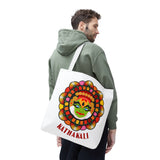 Kathakali Tote Bag Kerala Traditional Dance Art Canvas Bag Indian Culture Onam Festival Malayalam Heritage Ethnic Graphic Reusable Shopping Bag