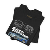 Silver Blue Street Racing Artwork Unisex Heavy Cotton Tee High Performance Inspired Graphic Shirt For Car Lovers And Urban Streetwear Fans