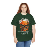 Wildfire Skull Flames Unisex Heavy Cotton Tee Gothic Inferno Graphic Bold Streetwear Motivational Statement T Shirt