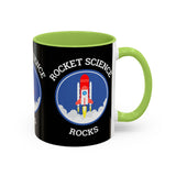 Rocket Science Rocks Accent Coffee Mug 11oz 15oz Space Lover Science Gift Black White Two Tone Ceramic Cup