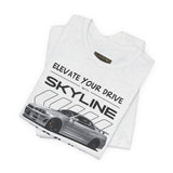 Japanese Performance Coupe Skyline Inspired Unisex Streetwear Tee High Speed Racing Car Graphic Shirt JDM Culture Drift Style Automotive Art Design For Car Lovers Urban Fashion