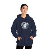 Temporal Echo Lightning Globe Graphic Unisex Heavy Blend Hooded Sweatshirt Futuristic Sci-Fi Streetwear Hoodie Bold Energy