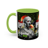 Wicked Supreme Accent Coffee Mug 11oz 15oz Statue Art Graphic Cup Supreme Inspired Streetwear Bust Design Bold Daily Motivation Ceramic Gift Drinkware