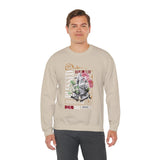 Blessed Praying Hands Floral Christian Graphic Unisex Heavy Blend Crewneck Sweatshirt Faith Inspired Religious Streetwear Bold Motivational Pullover