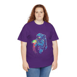 Galactic Dream Astronaut Neon Art Unisex Heavy Cotton Tee Bold Cosmic Streetwear Graphic T Shirt Vibrant Space Design Comfortable Classic Fit Everyday Wear Perfect Gift for Sci Fi Lovers and Creative...