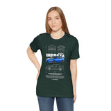 Blue Rally Inspired Performance Sedan Artwork Unisex Heavy Cotton Tee High Speed Streetwear Graphic Shirt For Car Enthusiasts And Automotive Art Lovers