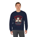 Monsters Skull Guardians Gothic Horror Unisex Heavy Blend Crewneck Sweatshirt Dark Graphic Halloween Streetwear Bold Vintage Skull Pullover