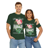 Stay Positive Forget Problems Rose Graphic Unisex Heavy Cotton Tee Comfortable Streetwear T-Shirt Motivational Floral Design Empowerment Style Perfect Gift for Friends Birthdays Casual Everyday Wear