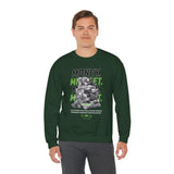Money Mindset Unisex Heavy Blend Crewneck Sweatshirt Graphic Pullover Black Hustle Grind Wealth Entrepreneur Motivational Streetwear Bold Artistic Fashion Outfit