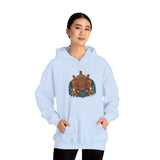 Unisex Balinese Barong Mask Hoodie Heavy Blend Pullover Sweatshirt Tribal Cultural Warrior Spirit Inspired Mythical Festival Graphic Streetwear