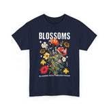 Blossoms Floral Graphic Unisex Heavy Cotton Tee Comfortable Streetwear Timeless Charm Motivational Nature Inspired T Shirt Perfect Gift for Garden Lovers Friends Birthdays Casual Everyday Wear