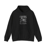 Universe Is Wide Unisex Heavy Blend Hooded Sweatshirt Cosmic Galaxy Butterfly Space Aesthetic Streetwear Pullover Hoodie