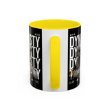 Dynasty Accent Coffee Mug 11oz 15oz Black Ceramic Mug with Roman Statue Bust and Butterfly Artwork for History Lovers and Modern Art Fans