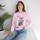 Blessed Praying Hands Floral Christian Graphic Unisex Heavy Blend Crewneck Sweatshirt Faith Inspired Religious Streetwear Bold Motivational Pullover
