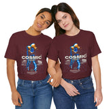 Cosmic Catalyst Unisex Jersey Short Sleeve Tee Graphic T-Shirt Futuristic Sci Fi Space Astronaut Cyberpunk Streetwear Bold Galaxy Design Alpha Mindset Fashion