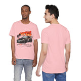 Black Widebody Turbo Racing Car Graphic Unisex Heavy Cotton Tee Streetwear Speed Culture Shirt for Car Enthusiasts