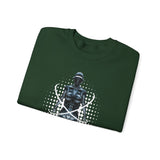 Existence Dystopian Society Cyborg Unisex Heavy Blend Crewneck Sweatshirt Futuristic Sci Fi Robotic Graphic Cyberpunk Streetwear Pullover