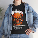 Wildfire Skull Flames Unisex Heavy Cotton Tee Gothic Inferno Graphic Bold Streetwear Motivational Statement T Shirt