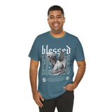 Blessed Angel Statue Graphic Unisex Jersey Short Sleeve Tee Gothic Streetwear Aesthetic Spiritual Bold Artistic Fashion T Shirt