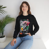 Freedom Snake And Rose Crewneck Comfortable Unisex Sweatshirt Motivational Streetwear Bold Floral Empowerment Design For Resilience And Strength Perfect Gift For Friends Birthdays Cozy Days Casual Wear