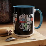 Eyes On Me Boys Medusa Accent Coffee Mug 11oz 15oz Mythological Streetwear Bold Empowerment Design Perfect Gift for Coffee Lovers Friends Birthdays Daily Motivation