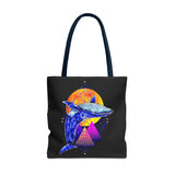 Ballena Cosmic Whale Art Eco Tote Bag Vibrant Geometric Ocean Design Durable Canvas Reusable Shopping Bag Premium Artistic Streetwear Accessory Perfect Gift for Nature Lovers Dreamers and Creative Thinkers