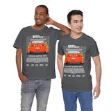 Legendary Orange Street Machine Rear View Unisex Heavy Cotton Tee Powerful JDM Inspired Car Art Graphic Shirt for Collectors and Gearheads