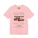 Orange Mid Engine Supercar Blueprint Artwork Unisex Heavy Cotton Tee High Performance Inspired Streetwear Graphic Shirt For Car Enthusiasts And Automotive Art Fans