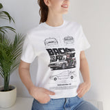 Futuristic Retro Sci Fi Time Travel Car Blueprint Art Unisex Heavy Cotton Tee Premium Streetwear For Vintage Car Lovers Collectors And Enthusiasts