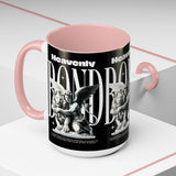 Heavenly Bond Accent Coffee Mug 11oz 15oz Angel And Lion Statue Spiritual Artistic Graphic Ceramic Cup Bold Motivational Streetwear Inspired Fashion Drinkware