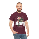 Bloom Stronger Floral Graphic Unisex Heavy Cotton Tee Comfortable Motivational Streetwear Inspirational Empowerment T Shirt Perfect Gift for Nature Lovers Self Growth Casual Wear