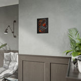 Inferno Spirit Fiery Dragon Whiskey Bottle Matte Vertical Poster Bold Bar Wall Art Gothic Biker Decor Streetwear Aesthetic Tattoo Flame Design Symbol of Rebellion Passion and Energy