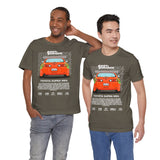 Legendary Orange Street Machine Rear View Unisex Heavy Cotton Tee Powerful JDM Inspired Car Art Graphic Shirt for Collectors and Gearheads