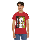 Unisex Not Alone Alien T Shirt Cartoon UFO Graphic Tee Extraterrestrial Sci Fi Space Themed Paranormal Conspiracy Inspired Streetwear Top
