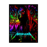 Reaper Of Neon Flames Poster Dark Neon Skull Wall Art Cosmic Energy Illustration Premium Matte Print For Home Studio Office And Urban Spaces