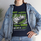 Money Power Unisex Heavy Cotton Tee Bold Dollar Stack Graphic Neon Green Streetwear Aesthetic Hustle Mindset Motivational T Shirt