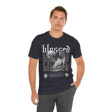 Blessed Angel Statue Graphic Unisex Jersey Short Sleeve Tee Gothic Streetwear Aesthetic Spiritual Bold Artistic Fashion T Shirt