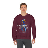 Cosmic Catalyst Unisex Heavy Blend Crewneck Sweatshirt Futuristic Sci Fi Space Astronaut Graphic Pullover Cyberpunk Streetwear Bold Galaxy Design Alpha Mindset Fashion