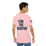 I Am The Weapon Unisex Heavy Cotton Tee Motivational Tactical Mindset Streetwear Bold Warrior Energy Graphic TShirt For Confidence Training Gym Wear Everyday Power Statement