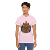 Unisex Balinese Barong Mask Graphic T Shirt Mythical Cultural Warrior Spirit Inspired Tee Tribal Festival Art Streetwear Heavy Cotton Top