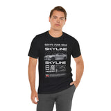 Japanese Performance Coupe Skyline Inspired Unisex Streetwear Tee High Speed Racing Car Graphic Shirt JDM Culture Drift Style Automotive Art Design For Car Lovers Urban Fashion