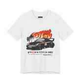 Black Widebody Turbo Racing Car Graphic Unisex Heavy Cotton Tee Streetwear Speed Culture Shirt for Car Enthusiasts