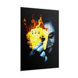 The Burning Aces Glossy Poster Fiery Gothic Wall Art Bold Dark Design for Risk Takers, Art Collectors, and Fearless Home Décor Lovers