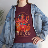 Goddess The Mother Durga T Shirt Divine Shakti Devi Maa Graphic Tee Navratri Durga Puja Festival Wear Hindu Spiritual Devotional Unisex Cotton Casual Streetwear Gift For Devotees