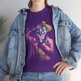 Snapshot of Madness Unisex Heavy Cotton Tee Dark Comic Art Streetwear Design Bold Neon Aesthetic Premium Graphic T Shirt Perfect for Artists Dreamers and Street Culture Enthusiasts