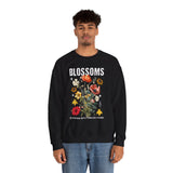 Blossoms Floral Crewneck Sweatshirt Comfortable Unisex Pullover Timeless Charm Streetwear Nature Inspired Empowerment Design Perfect Gift for Garden Lovers Friends Birthdays Cozy Days Casual Wear