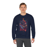 Guerrero Warrior Unisex Sweatshirt Bold Tribal Art Design Ancient Strength Symbol Cultural Fighter Graphic Streetwear For Gym Festivals Motivation And Everyday Power