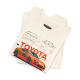 Legendary Orange Street Racer Blueprint Tee Unisex Heavy Cotton Retro Tuner Car Art Graphic Shirt for Enthusiasts