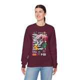 Freedom Snake And Rose Crewneck Comfortable Unisex Sweatshirt Motivational Streetwear Bold Floral Empowerment Design For Resilience And Strength Perfect Gift For Friends Birthdays Cozy Days Casual Wear